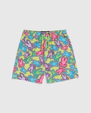 Slip de Bain Psycho Bunny Maybrook Lightweight Swim Trunk Jaune Enfant | NLY-92985773